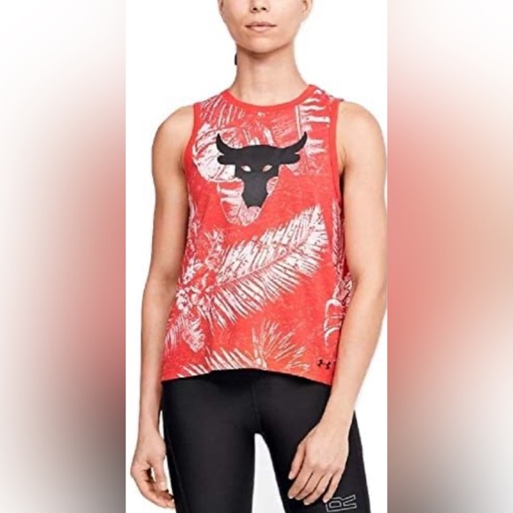 Under Armour Women's Project Rock Aloha Camo Tank Top size XL Loose fit - Picture 2 of 9